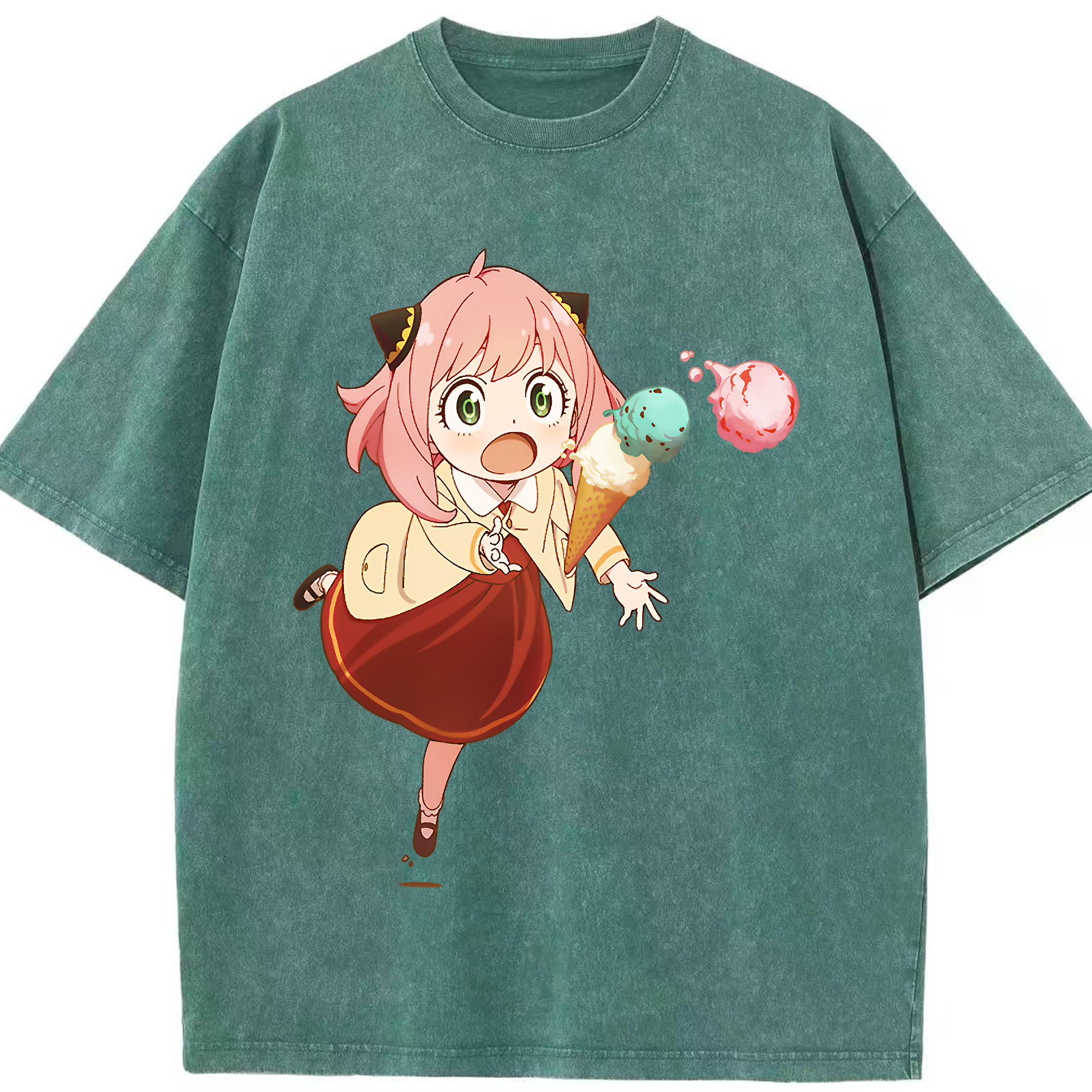 （画像用） SPY×FAMILY间谍家家酒 綿100% ヴィンテージ風 半袖Tシャツ（フロントプリント）